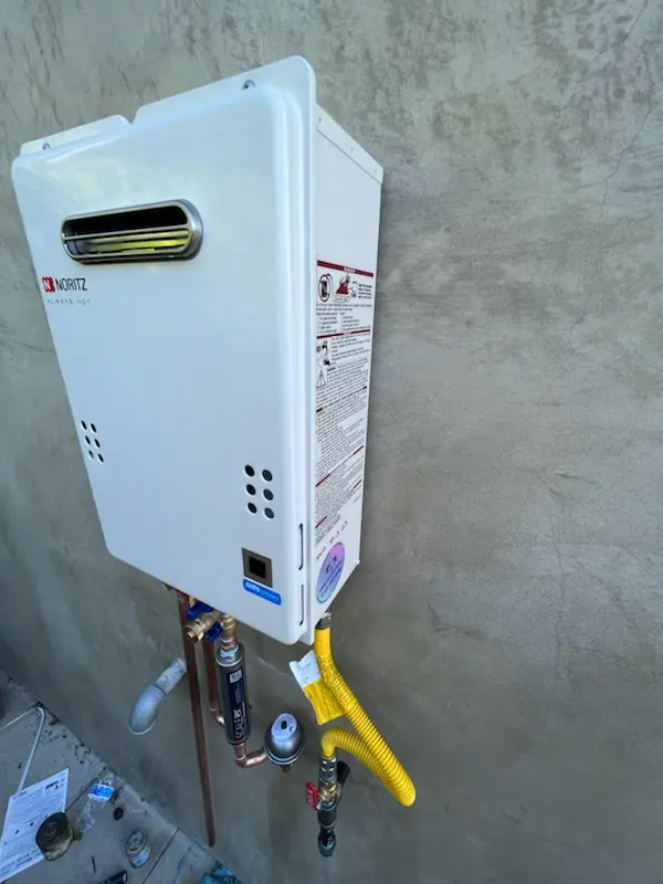 Tankless water heater installation for Willowstone homes